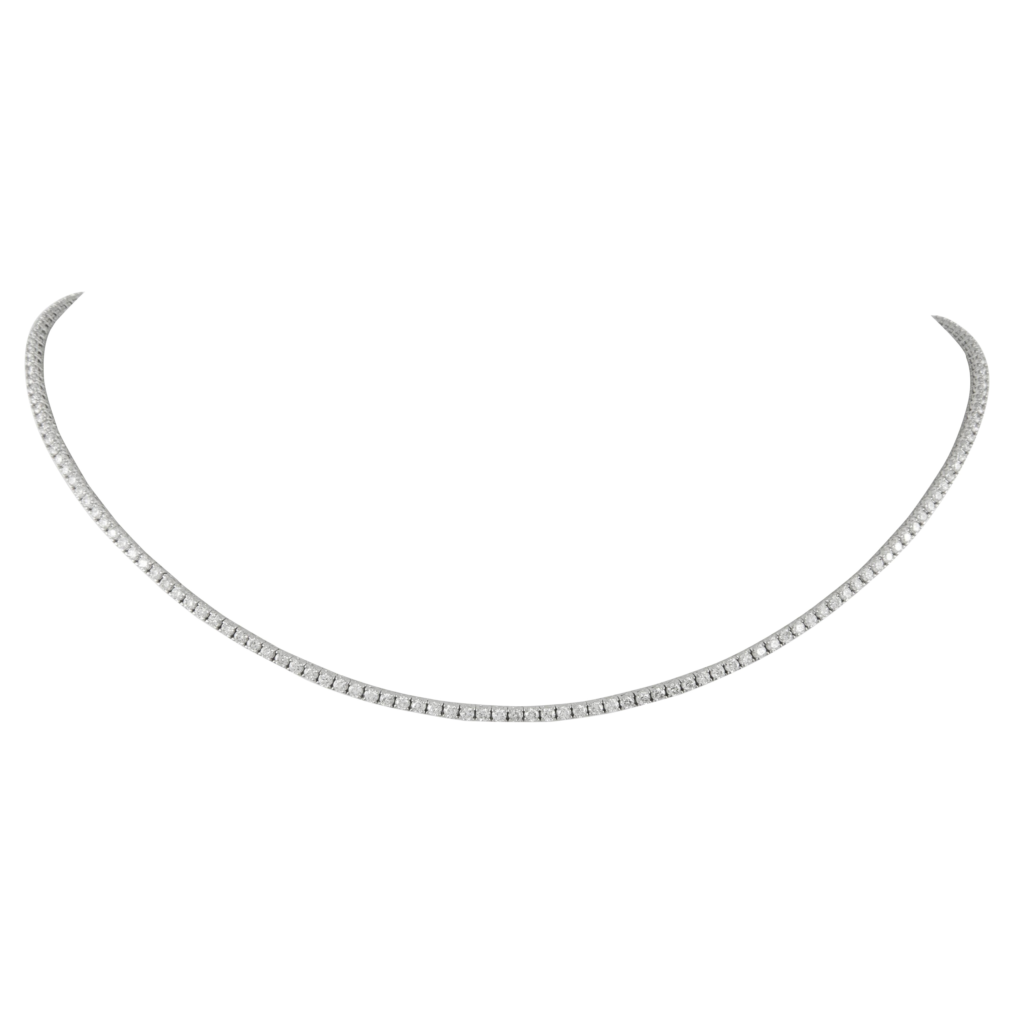 Alexander Beverly Hills Collier Tennis 5.70ct Diamond 18k White Gold 16.5in