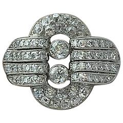1940s English Retro Diamond Platinum Ring 3