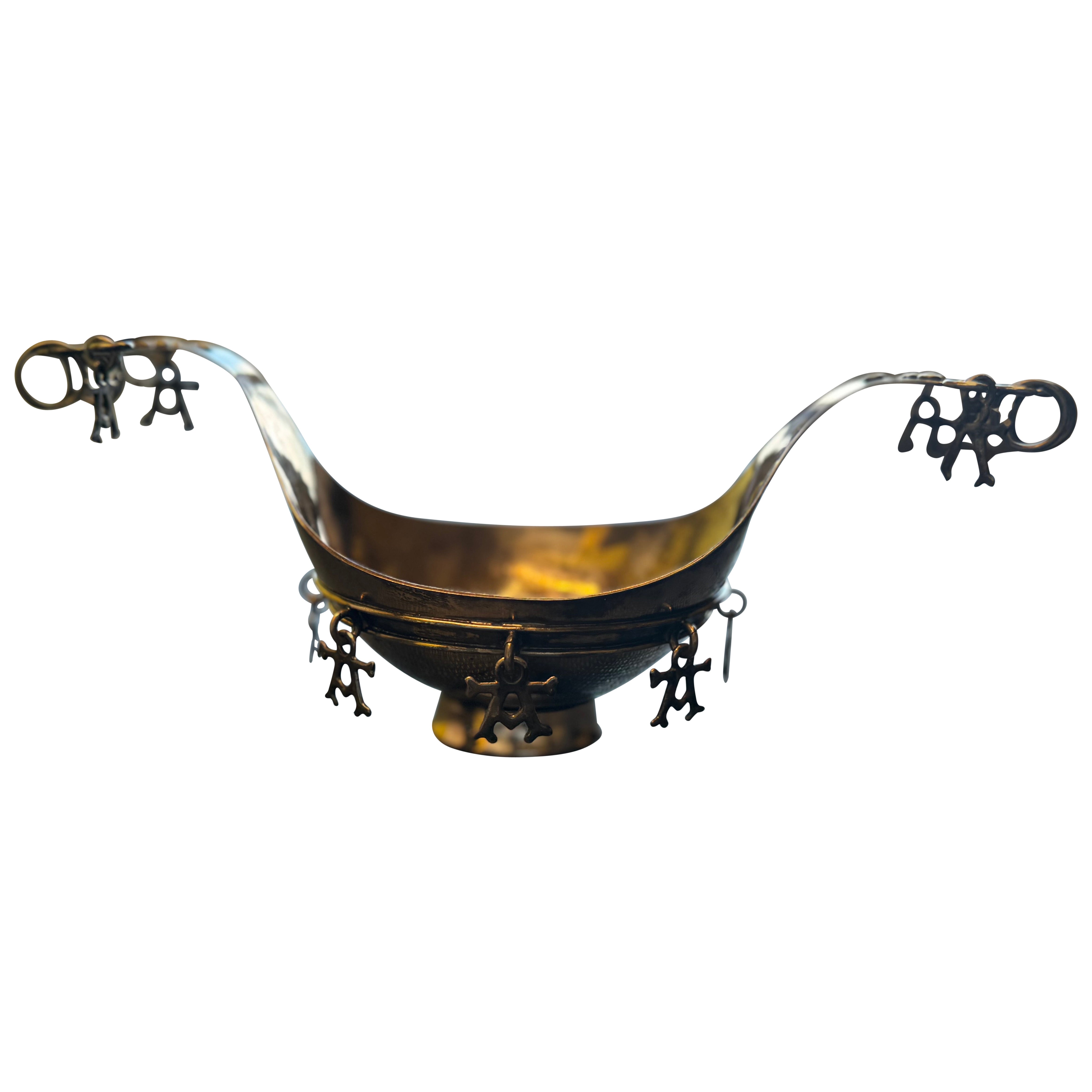 Ciotola d'argento - Kuksa artigianale di Kautokeino, Norvegia  Juhls Design in vendita
