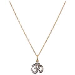 Om 0.22 Carat Diamond Pendant Necklace 6