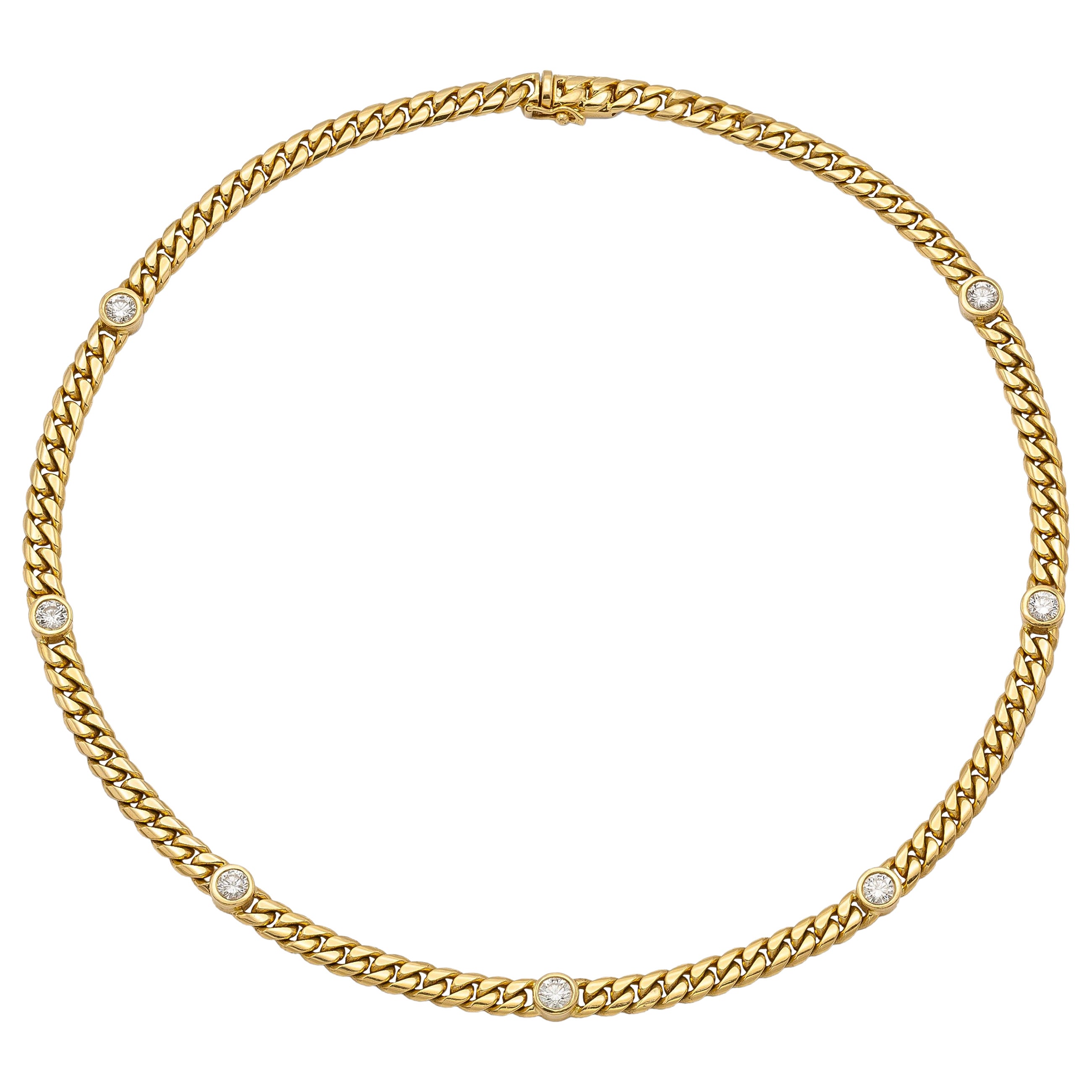 3.00 Carat Diamonds by The Yard Cuban Link Chain Necklace