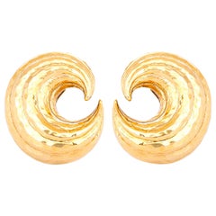 Boucles d'oreilles vintage en or David Webb des années 1960