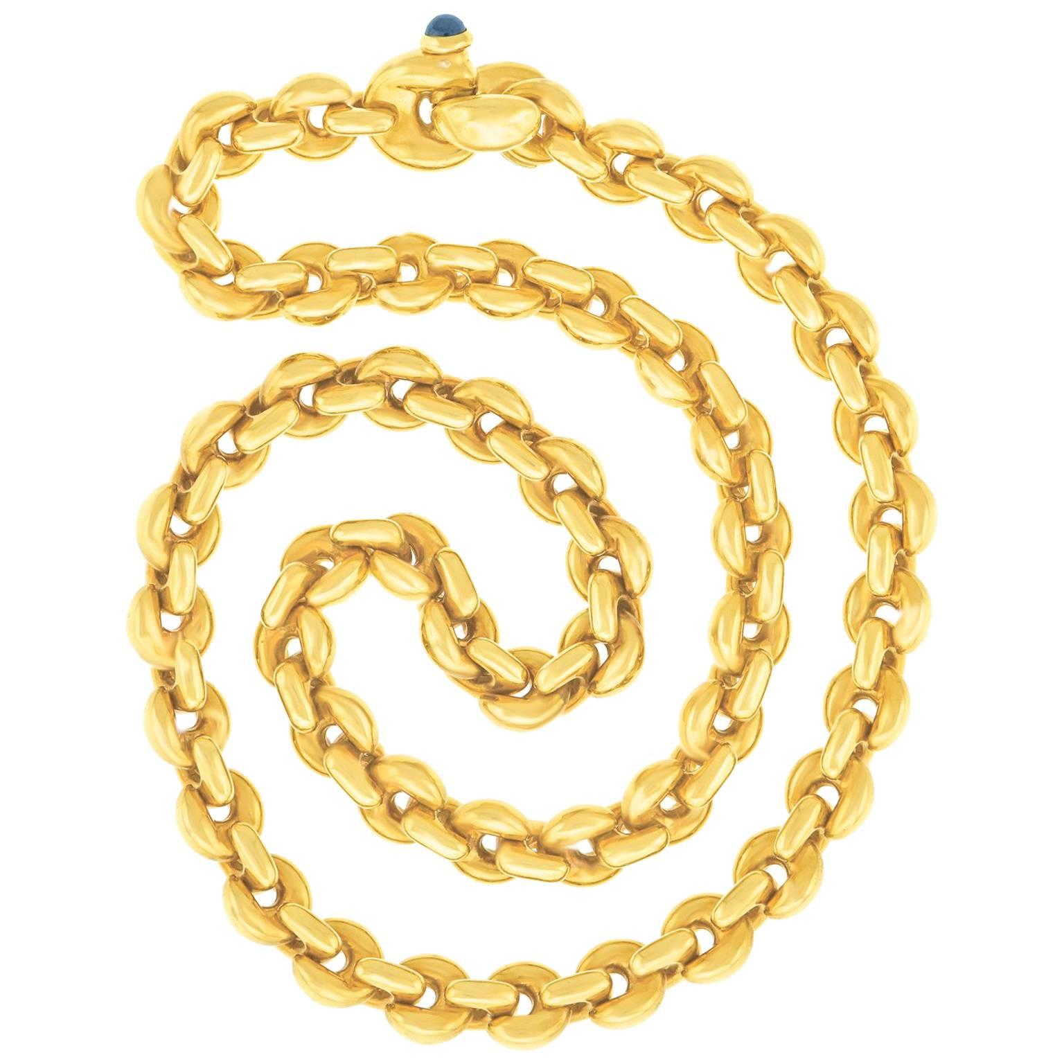 Gubelin Yellow Gold Link Necklace