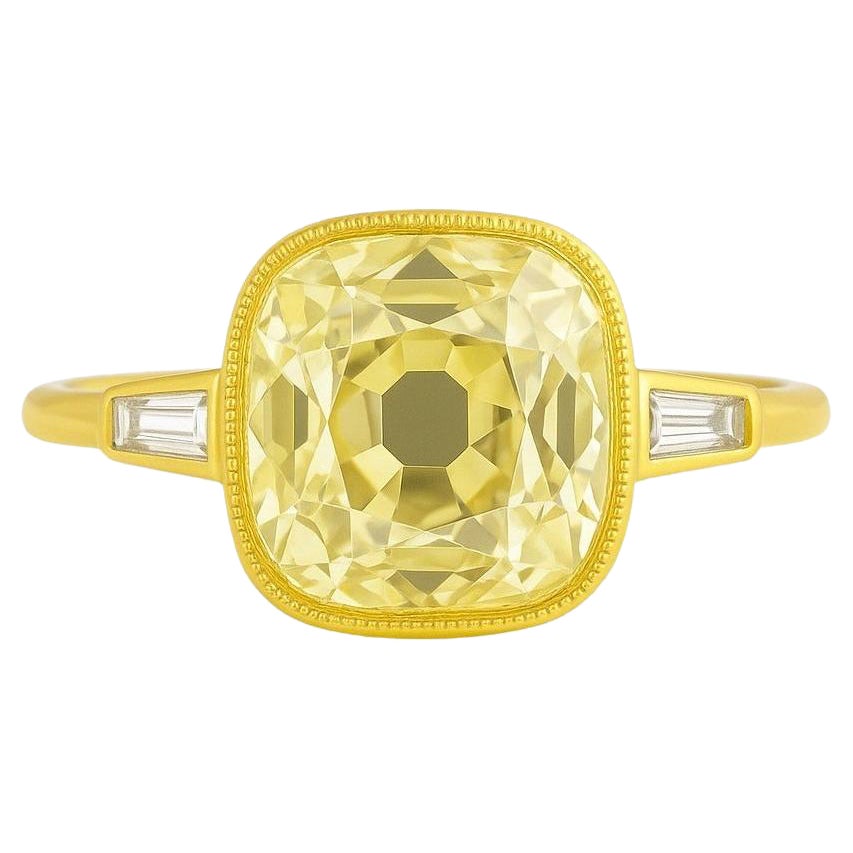 GIA Certified 3.52 Carat VS2 Old Mine Diamond Ring