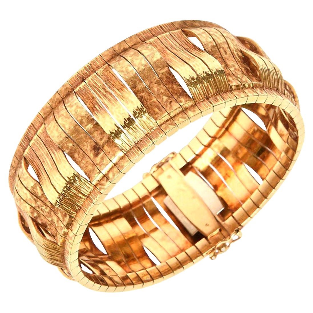 Vintage 18 Karat Gold Italian Milros Bracelet at 1stDibs 18 karat
