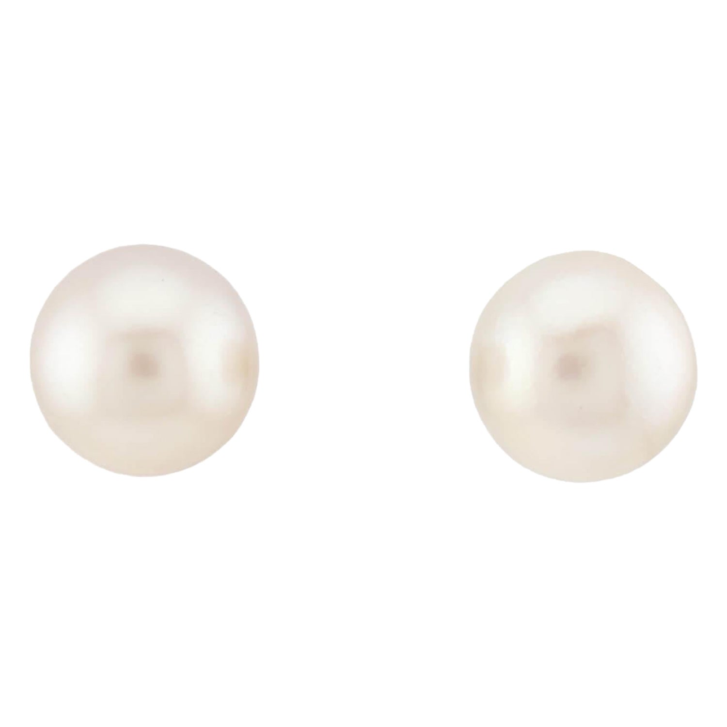 Estate 14k Pearl Stud Earrings 13mm