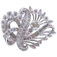 Platinum Diamond Fancy Brooch