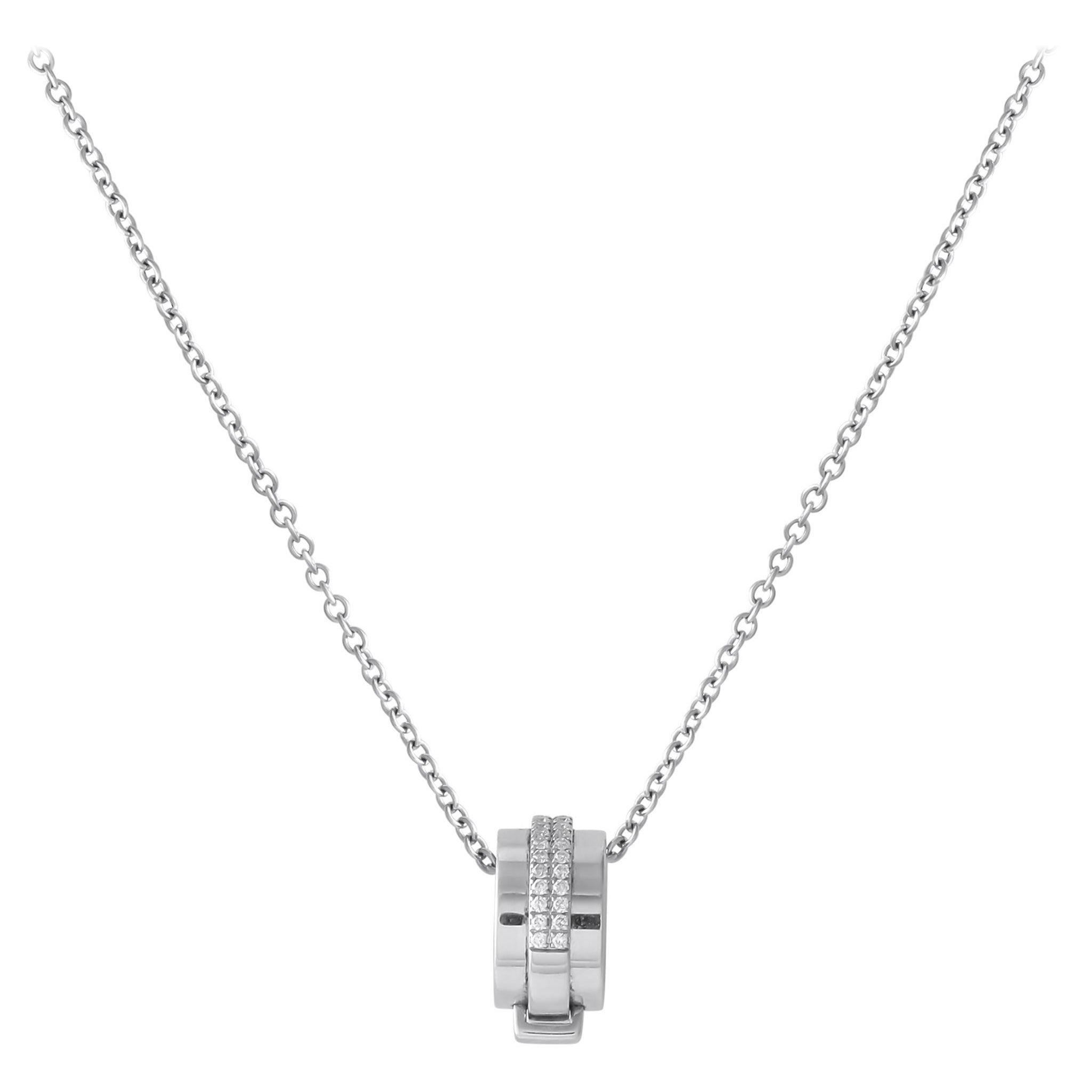 Asprey 18K White Gold 0.25ct Diamond Necklace