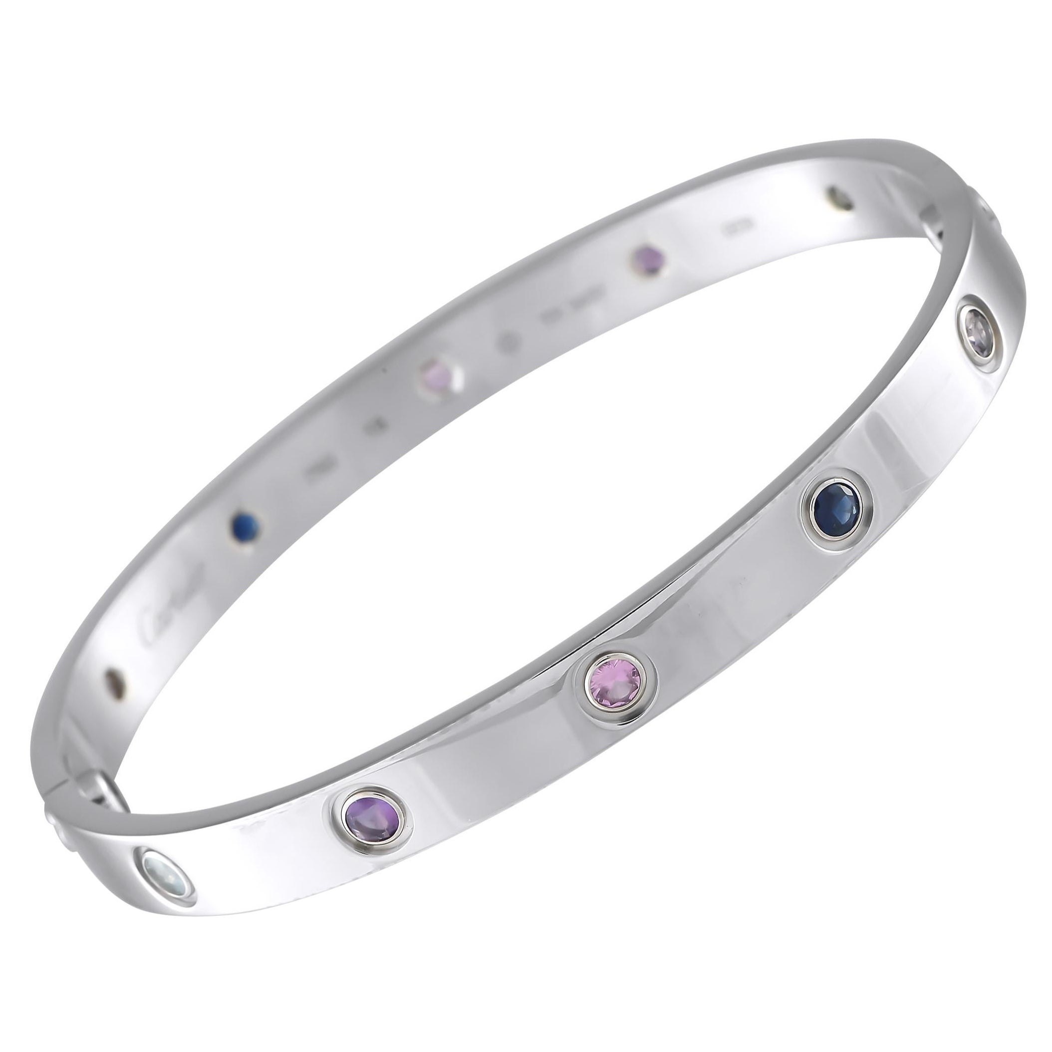 Cartier LOVE Pulsera Zafiro Multicolor Oro Blanco 18K