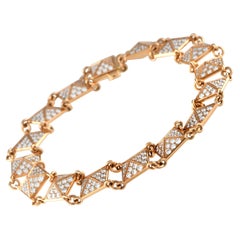 Hermes Clou d'H 18K Rose Gold 2.46ct Diamond Bracelet