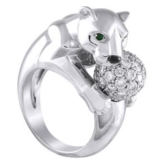 Cartier Panthere 18K White Gold Diamond Ring