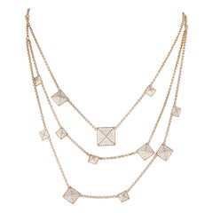 Collana Hermes Clou d'H in oro rosa 18 carati con 3,44 carati di diamanti