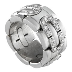 Cartier Panthere Maillon 18K White Gold Diamond Ring