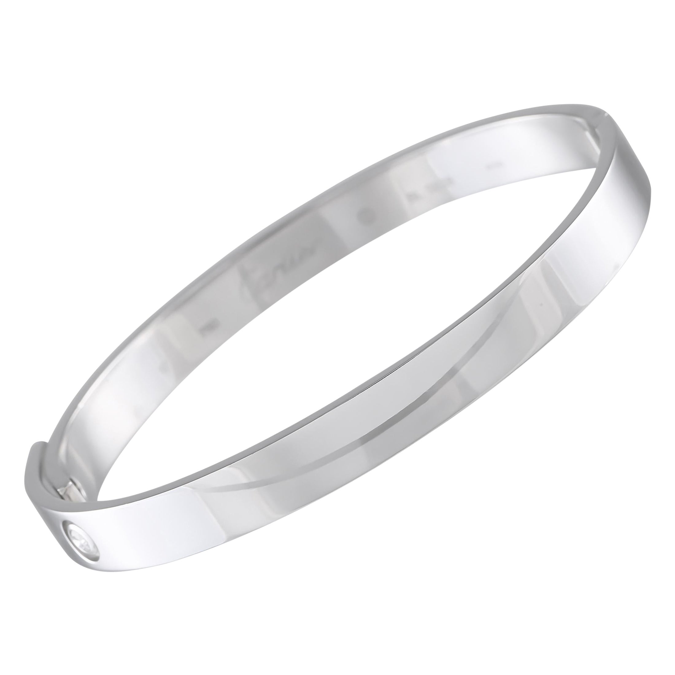 Cartier Anniversary 18K Weißgold-Armband Größe 17
