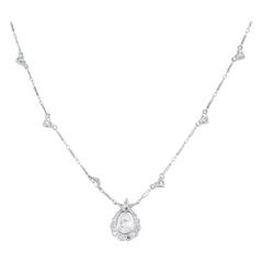 14K White Gold 1.59ct Diamond Necklace