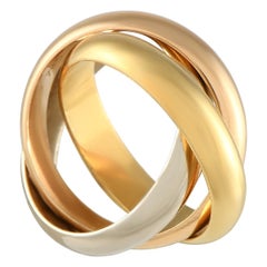 Cartier Trinity 18K Rose, White, and Yellow Gold Ring