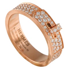 Hermes Kelly 18K Rose Gold 0.97ct Diamond Ring