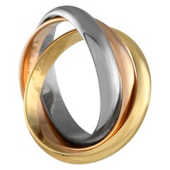 Cartier Trinity 18K Rose, Yellow and White Gold Ring