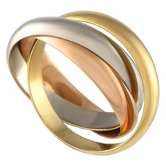 Cartier Trinity 18K Rose, White, and Yellow Gold Ring
