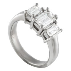 Platinum 1.86 ct Diamond Three-Stone Ring