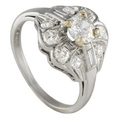 Antique Platinum 1.27ct Diamond Ring