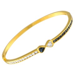 Mouawad 18K Yellow Gold 0.85ct Diamond and Sapphire Bracelet