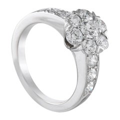 Van Cleef & Arpels Fleurette, bague en or blanc 18 carats et diamants 1,25 carat