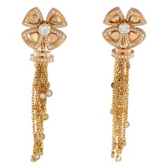 Bvlgari Fiorever 18K Rose Gold 1.25ct Diamond Earrings