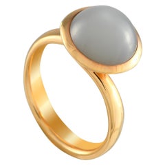 Anello Tamara Comolli Bouton in oro giallo 18 carati con pietra di luna