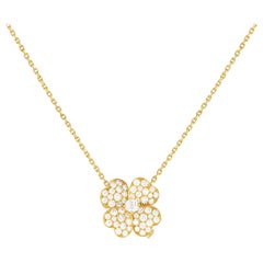 Van Cleef & Arpels Cosmo 18K Yellow Gold 1.57ct Diamond Necklace Medium Model