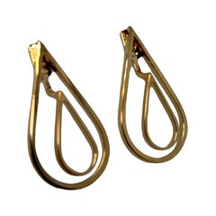 Convertible Double Teardrop Earrings – 14k Yellow Gold