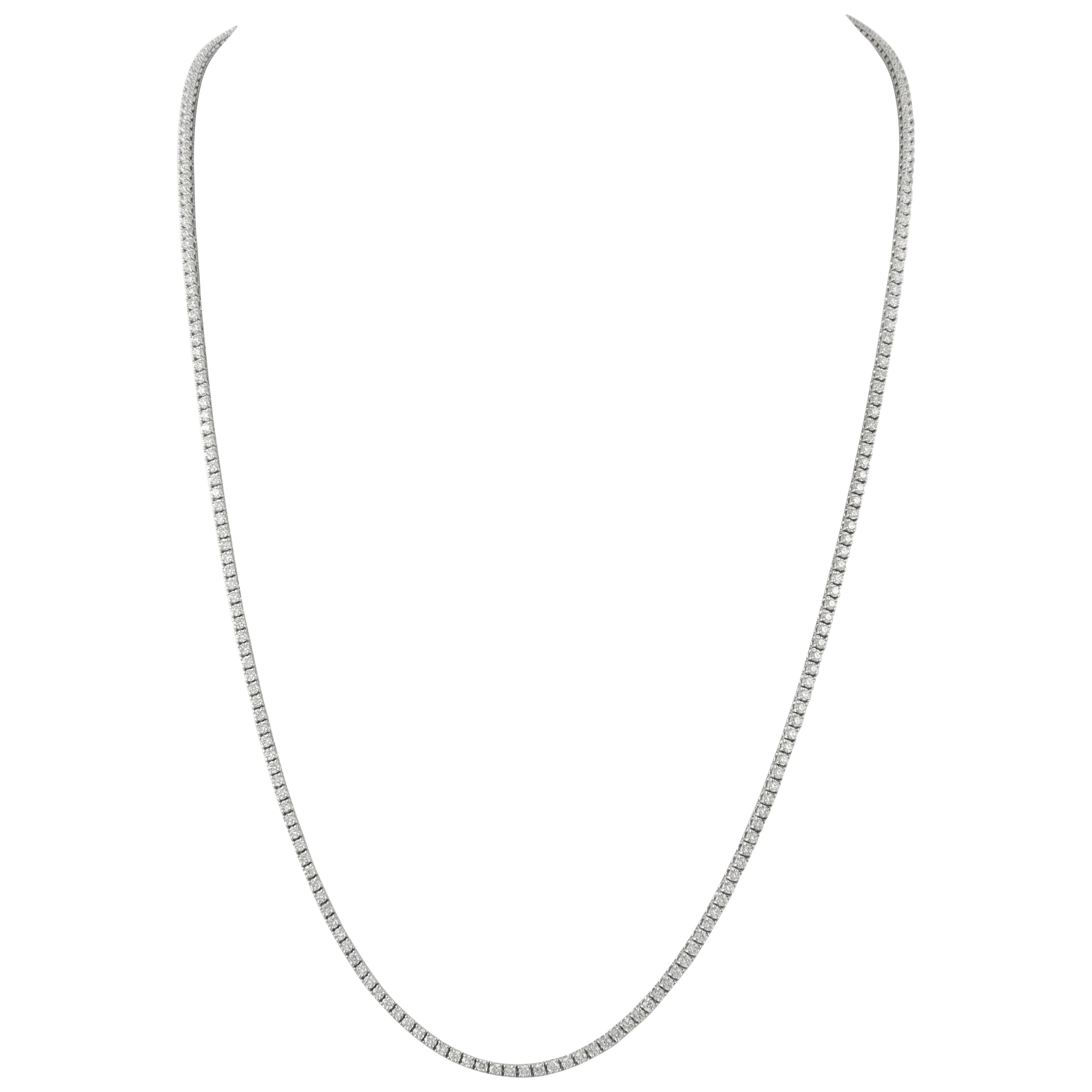 Alexander Beverly Hills 6.10ct Diamond Tennis Necklace White Gold 24in