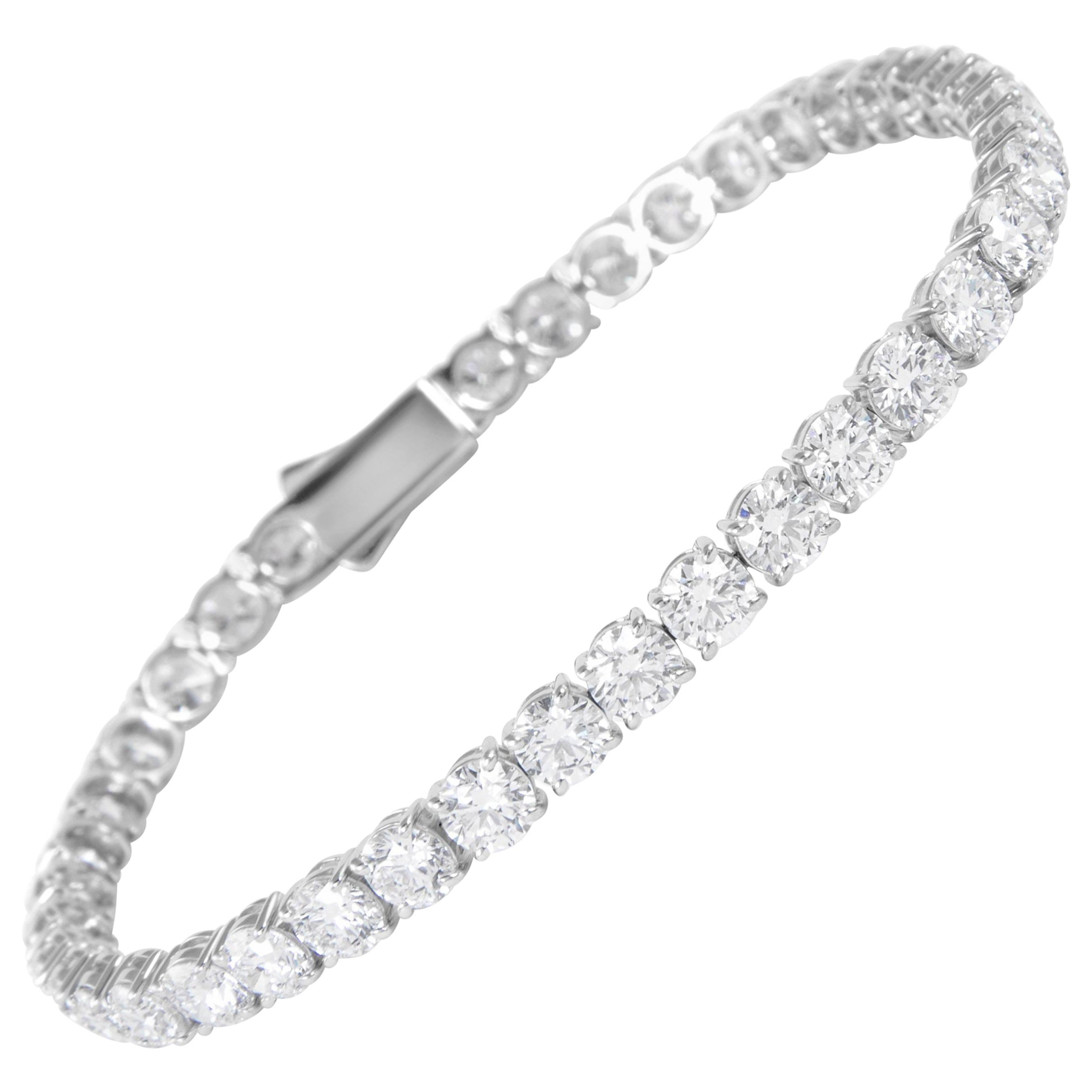 Alexander Beverly Hills Bracelet tennis 18 carats avec diamants 14,33 carats certifiés GIA « Avg 0,34 carat »