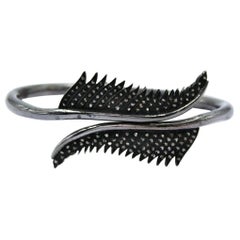 Pave Diamond Bangle Bracelet 925 Silver Fashion Bracelet Wedding Diamond Gift.