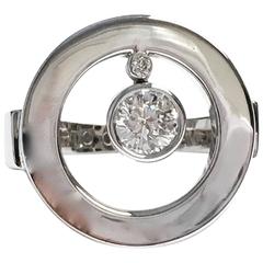 Roberto Coin Cento O Diamond White Gold Ring 7