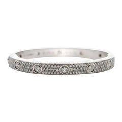Cartier LOVE Pulsera pavé de diamantes Oro blanco 18 quilates