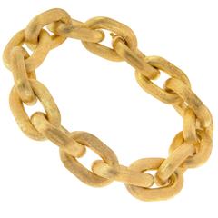 Textured Large Link Gold Bracelet