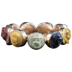 Rare Antique Georgian Cameo Eternity Ring, circa 1800