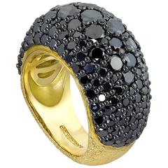Alex Soldier Spinel Textured Yellow Gold Ring Limited Ed Handmade in NYC