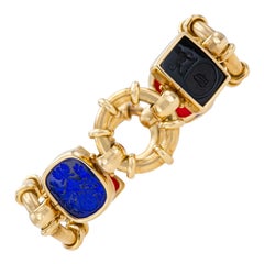 Vintage 1960s Intaglio Link Bracelet
