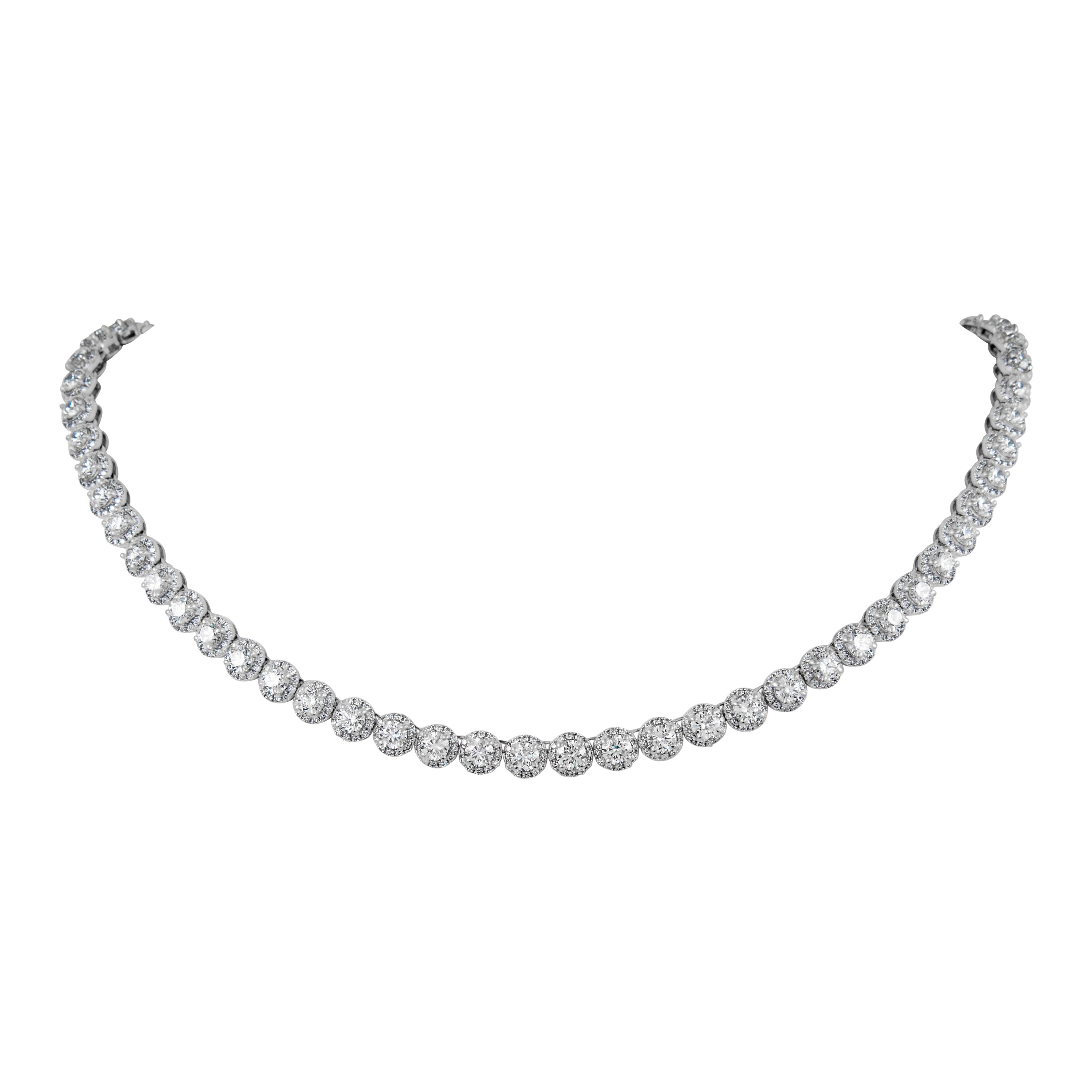 Alexander Beverly Hills - Collana aureola con diamanti da 21,41 carati - Oro bianco 18 carati