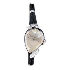 Lecoultre 14Kt, massives Weißgold, Mid-Century-Design, hochwertig