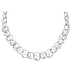 7.15 Carat Round Brilliant Cut Diamond 18 Karat Gold Necklace