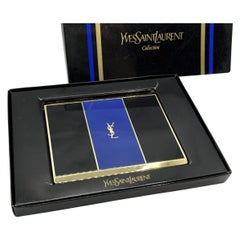 Vintage YSL Yves Saint Laurent Retro Zigarettenetui, Vintage, ca. 1980er Jahre, Originale Etui
