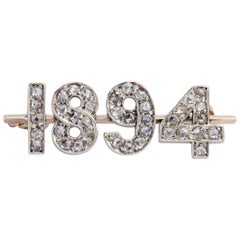 Broche victoriano de diamantes talla rosa
