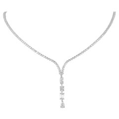 Alexander Beverly Hills 8,64 Karat Diamant-Tropfen-Tennis-Halskette 18k Weißgold