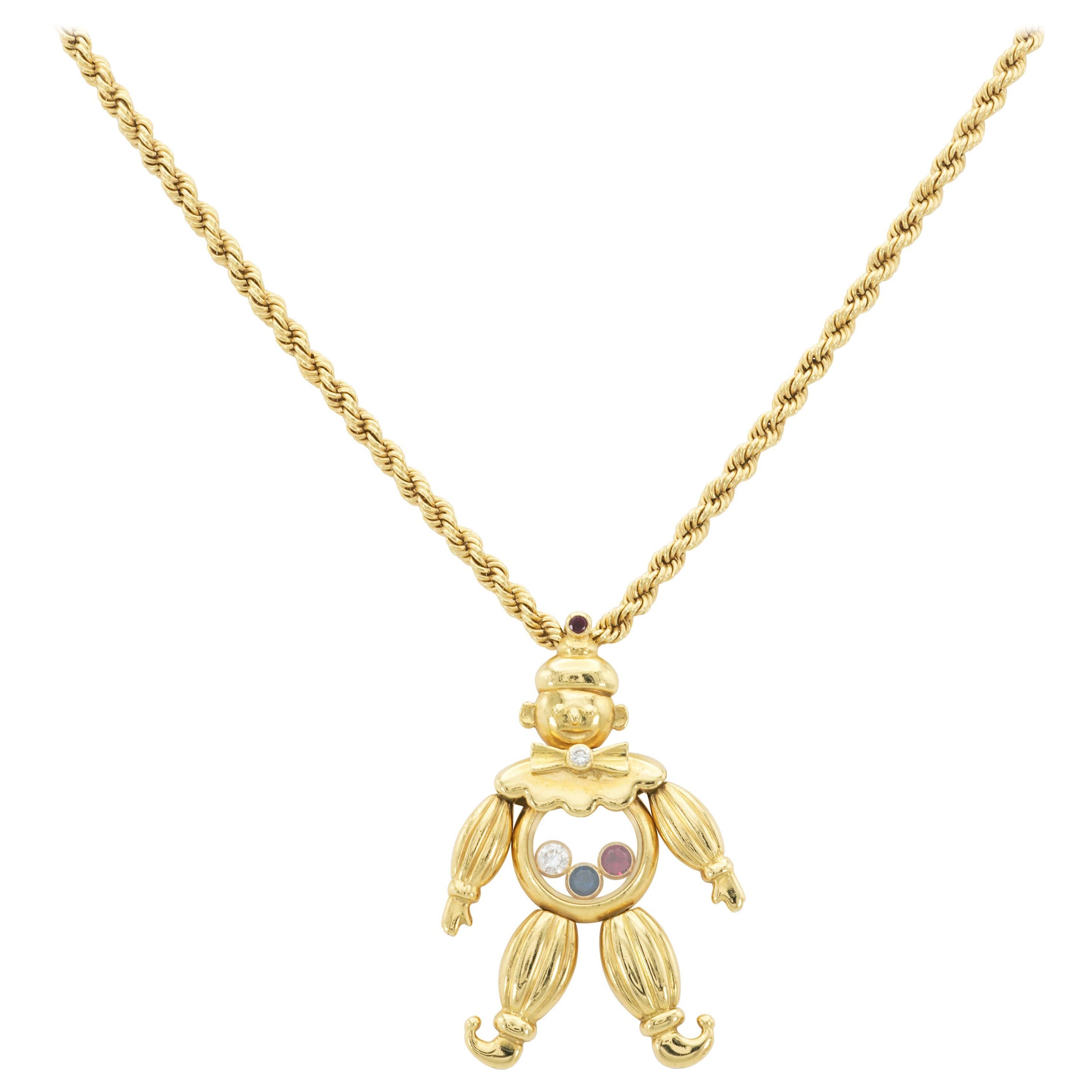 Chopard Happy Diamonds Clown Pendant Necklace
