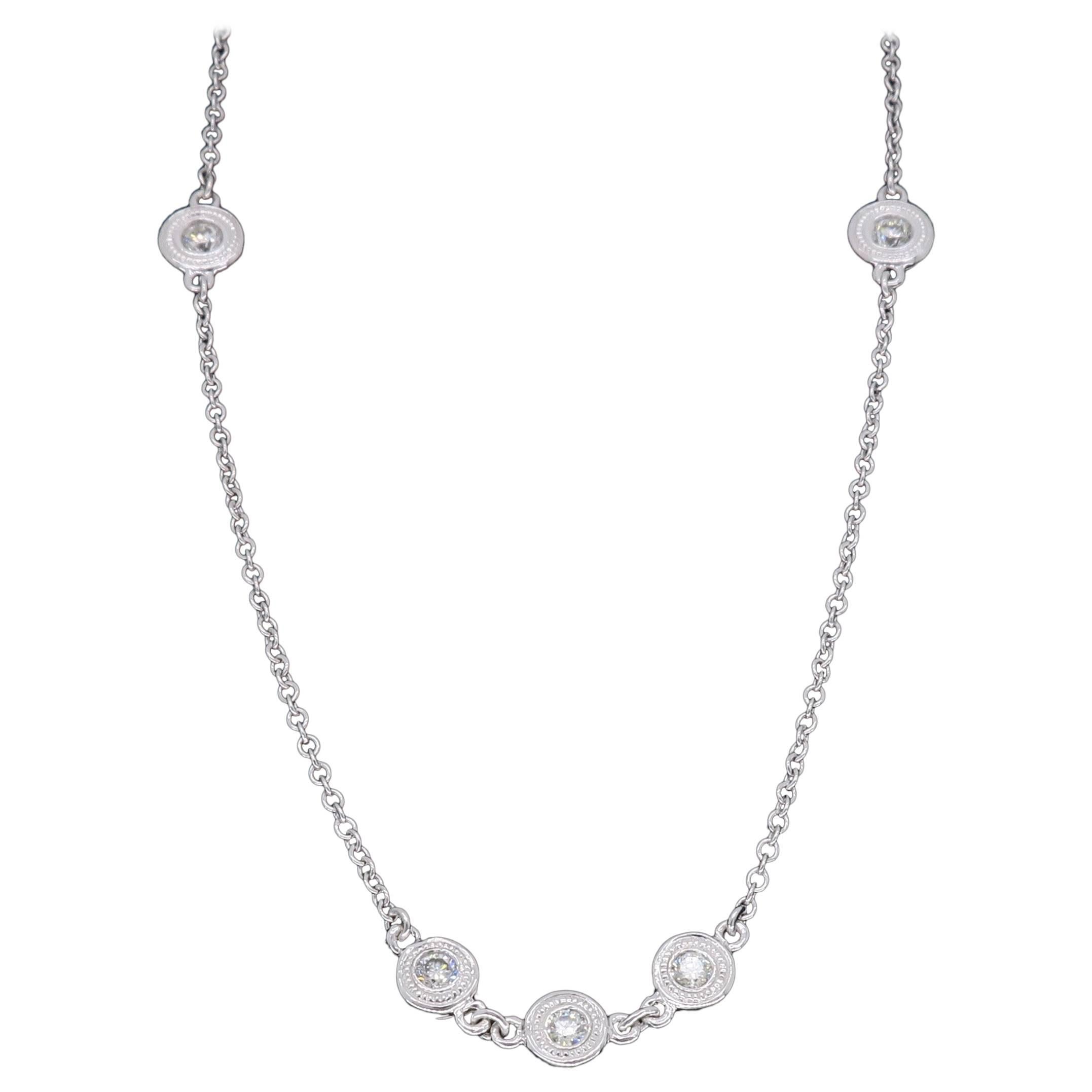 .78 Carat Diamonds by the Yard Style Necklace