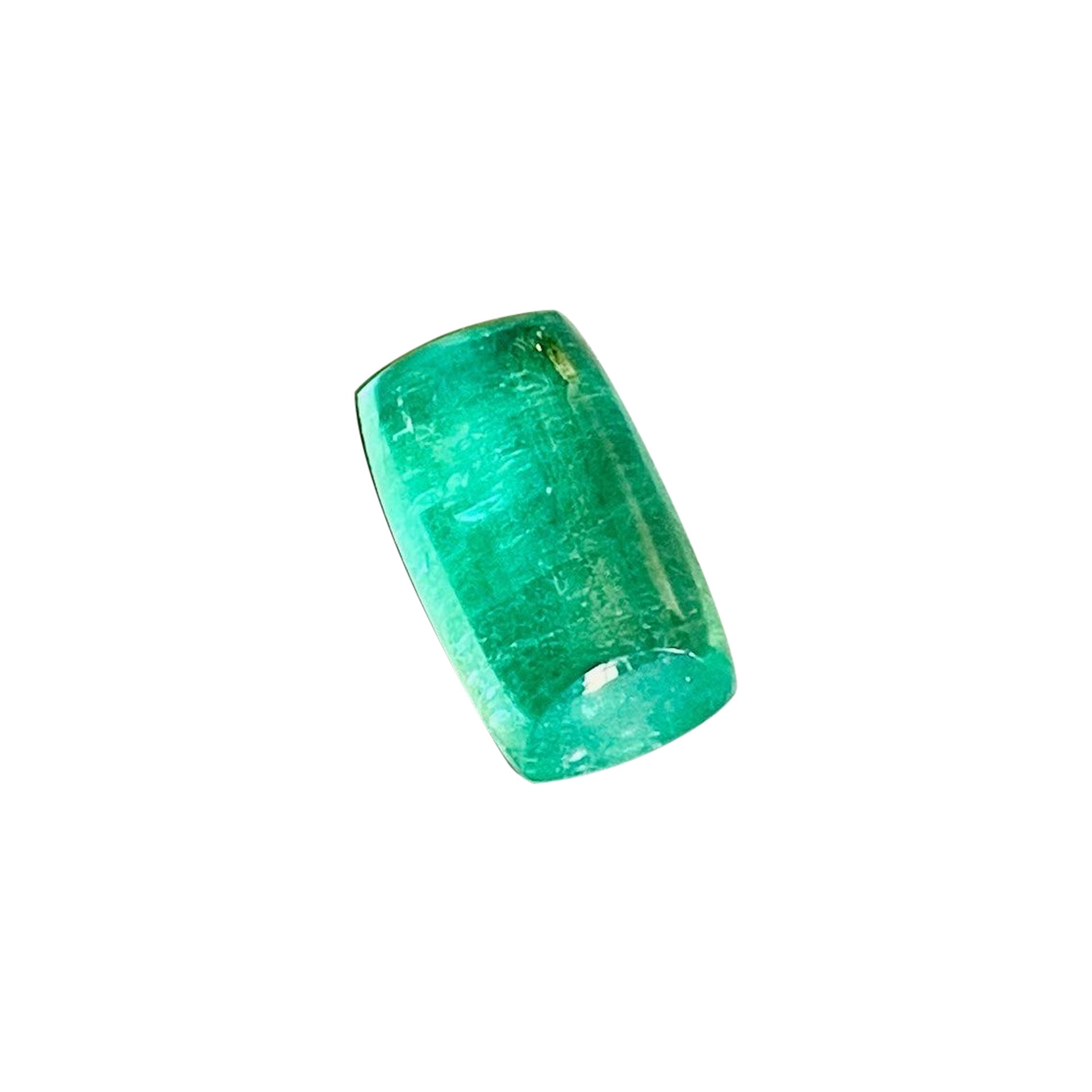 EMA83
5.06 Ct Natural Emerald Cabochon neon green transparent quality gemstone

GEM DESCRIPTION
Species:  Natural Beryl
Variey: Natural Emerald
Weight: 5.06ct
Color: vivid green 
Cut:  Excellent
Origin: Russia
Treatment :  No Heat 
Shipping method: 