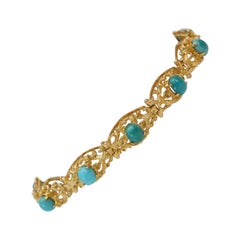 18 Karat Gelbgold Gliederarmband, 7 Zoll - 20,7 g